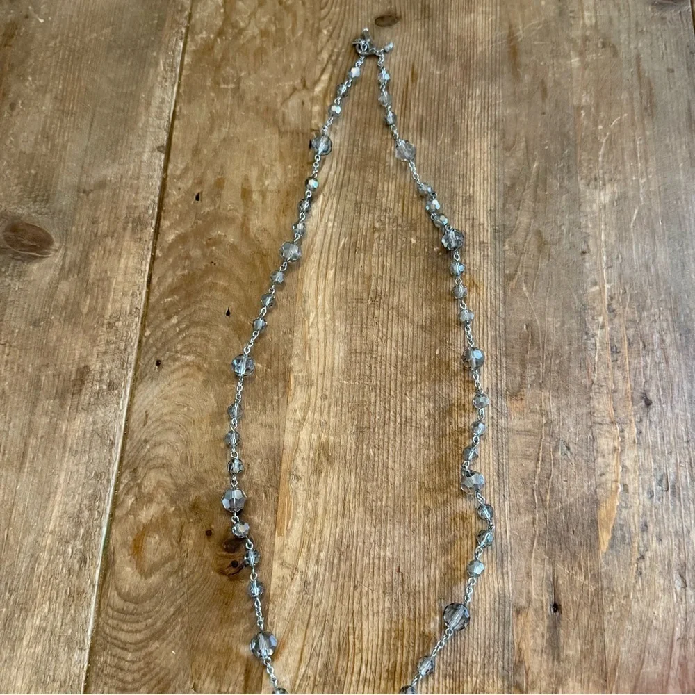 Banana Republic Silver Beaded Necklace